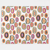 gekleurde cirkels, geometrische abstracte kunst fleece deken (Voorkant (Horizontaal))