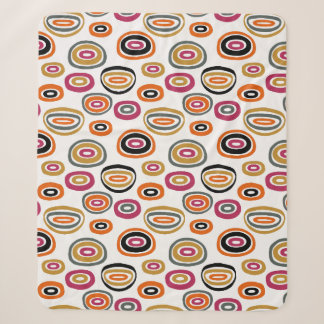gekleurde cirkels, geometrische abstracte kunst sherpa deken