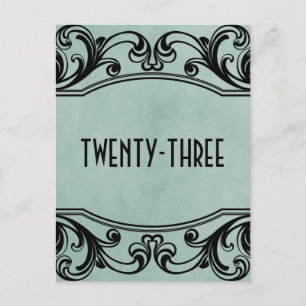  gekleurde cirkels het Briefkaart van het Aantal v