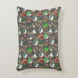 gekleurde cirkels met een donkere textuur accent kussen