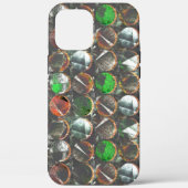 gekleurde cirkels met een donkere textuur Case-Mate iPhone case (Achterkant)