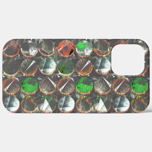 gekleurde cirkels met een donkere textuur Case-Mate iPhone case (Achterkant (horizontaal))