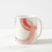 Gekleurde cirkels Penseel Structuur Patroon Koffiemok (Voorkant rechts)