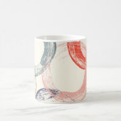 Gekleurde cirkels Penseel Structuur Patroon Koffiemok (Center)