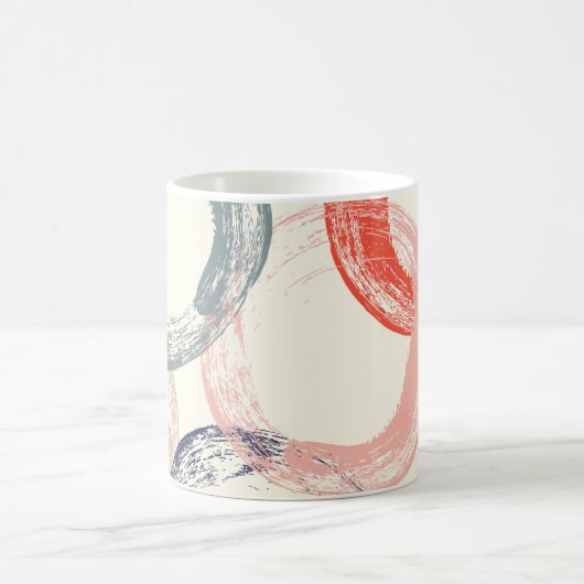 Gekleurde cirkels Penseel Structuur Patroon Koffiemok (Center)