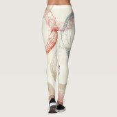 Gekleurde cirkels Penseel Structuur Patroon Leggings (Achterkant)