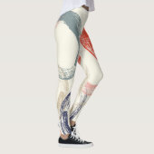 Gekleurde cirkels Penseel Structuur Patroon Leggings (Rechts)