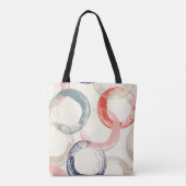 Gekleurde cirkels Penseel Structuur Patroon Tote Bag (Achterkant)