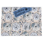 Gekleurde collie Cartoon hoofden naadloos patroon Groot Cadeauzakje (Voorkant)