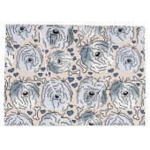 Gekleurde collie Cartoon hoofden naadloos patroon Groot Cadeauzakje (Achterkant)