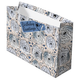 Gekleurde collie Cartoon hoofden naadloos patroon Groot Cadeauzakje