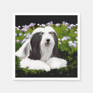 Gekleurde Collie Schilderen - Oorspronkelijke Dog  Servet