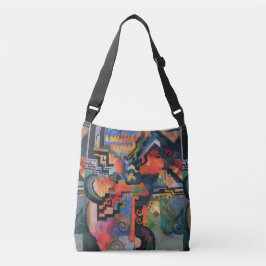 "Gekleurde compositie" Kunsttassen Crossbody Tas