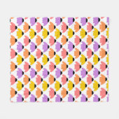 Gekleurde Coneflowers Fleece Deken (Voorkant (Horizontaal))