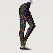 Gekleurde confetti op zwart mardi gras leggings (Rechts)