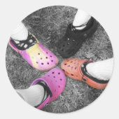 Gekleurde Crocs & Soft Shoes Sticker (Voorkant)