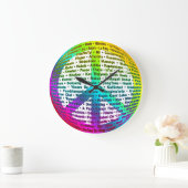 GEKLEURDE DE TAAL VAN DE WERELD VAN DE VREDE GROTE KLOK (Huis)