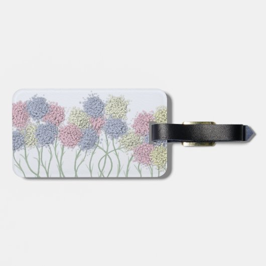  gekleurde deegbloemen bagagelabel (Achterkant horizontaal)