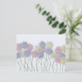 gekleurde deegbloemen briefkaart (Staand voorkant)