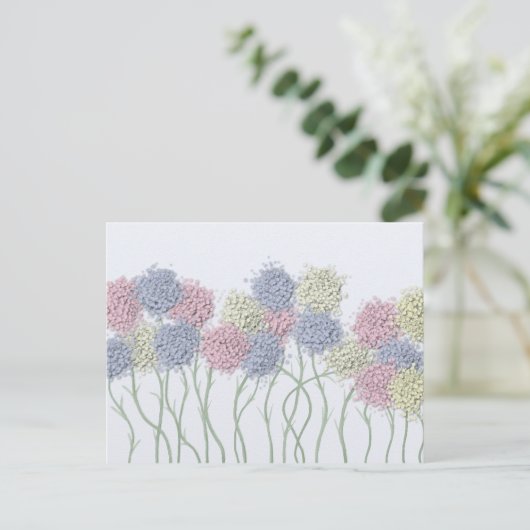  gekleurde deegbloemen briefkaart (Staand voorkant)