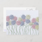 gekleurde deegbloemen briefkaart (Voorkant / Achterkant)
