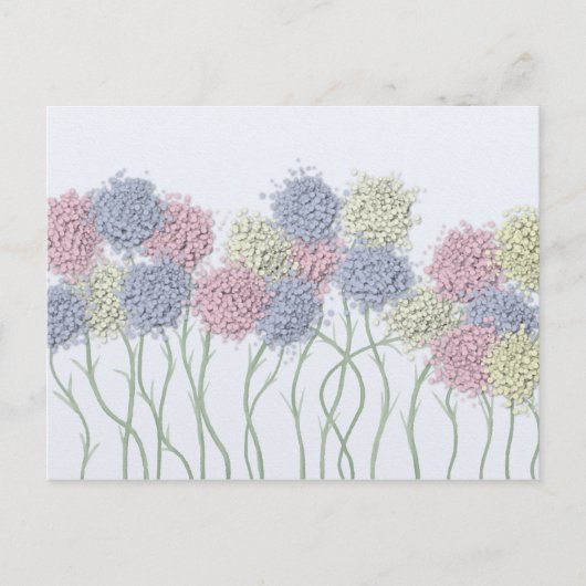 gekleurde deegbloemen briefkaart (Voorkant)