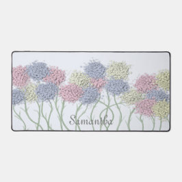 gekleurde deegbloemen bureaumat