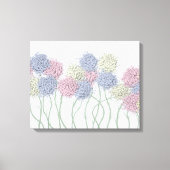 gekleurde deegbloemen canvas afdruk (Voorkant)