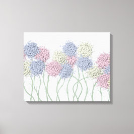 gekleurde deegbloemen canvas afdruk