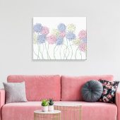 gekleurde deegbloemen canvas afdruk (Insitu (Woonkamer))