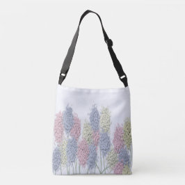 gekleurde deegbloemen crossbody tas