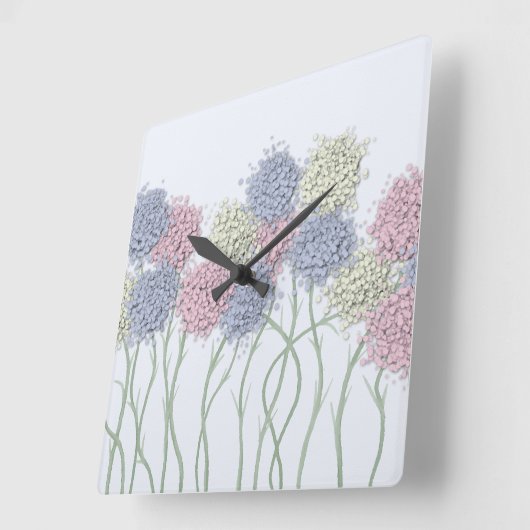 gekleurde deegbloemen vierkante klok (Hoek)