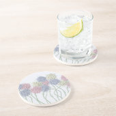 gekleurde deegbloemen zandsteen onderzetter (Zijkant)