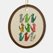 gekleurde dinosaurussen keramisch ornament (Links)