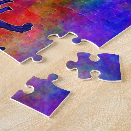 gekleurde dinosaurussen legpuzzel (Zijkant)