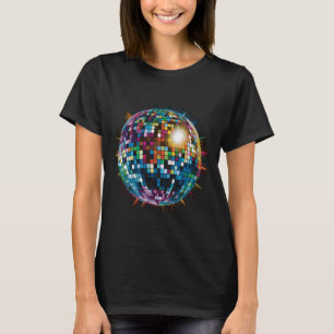 gekleurde Disco Ball Retro House discoball c T-shirt
