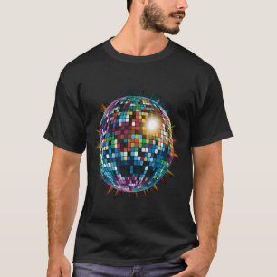 gekleurde Disco Ball  Retro House discoball c T-shirt
