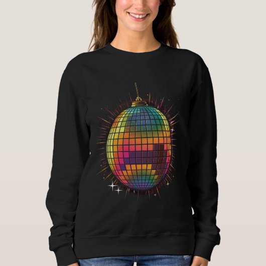 gekleurde Disco Ball Retro House discoball c Trui (Voorkant)