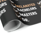 Gekleurde doctoraat afstuderen PhD EDD Bachelor Cadeaupapier (Rol Hoek)
