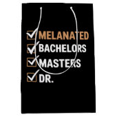 Gekleurde doctoraat afstuderen PhD EDD Bachelor Medium Cadeauzakje (Voorkant)