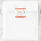 Gekleurde Doodles Verjaardagsgunst Stickers / Kat (Tas)