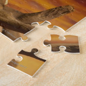 Gekleurde draak (Pogona Vitticeps) op een tak, Legpuzzel (Zijkant)