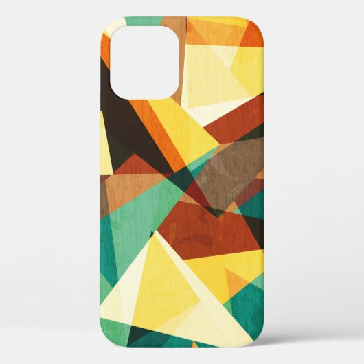 gekleurde driehoek naadloze textuur met houtexact Case-Mate iPhone case (Achterkant)