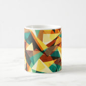 gekleurde driehoek naadloze textuur met houtexact koffiemok (Center)