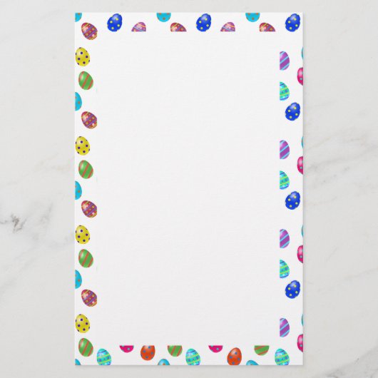 Gekleurde eieren Pasen Briefpapier (Voorkant)