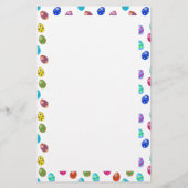 Gekleurde eieren Pasen Briefpapier (Achterkant)