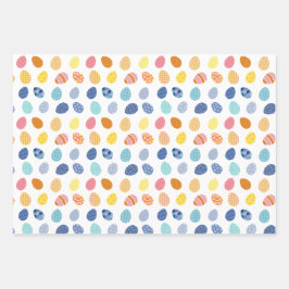 Gekleurde eieren Pasen Kustpreppy Pasen Inpakpapier Vel