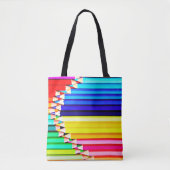 gekleurde encils, kunstleraar tote bag (Voorkant)