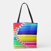 gekleurde encils, kunstleraar tote bag (Achterkant)