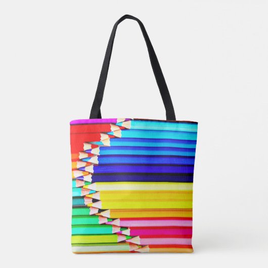 gekleurde encils, kunstleraar tote bag (Achterkant)